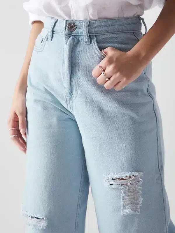 Ice Blue (Wide leg fit) Women Jeans - Image 3