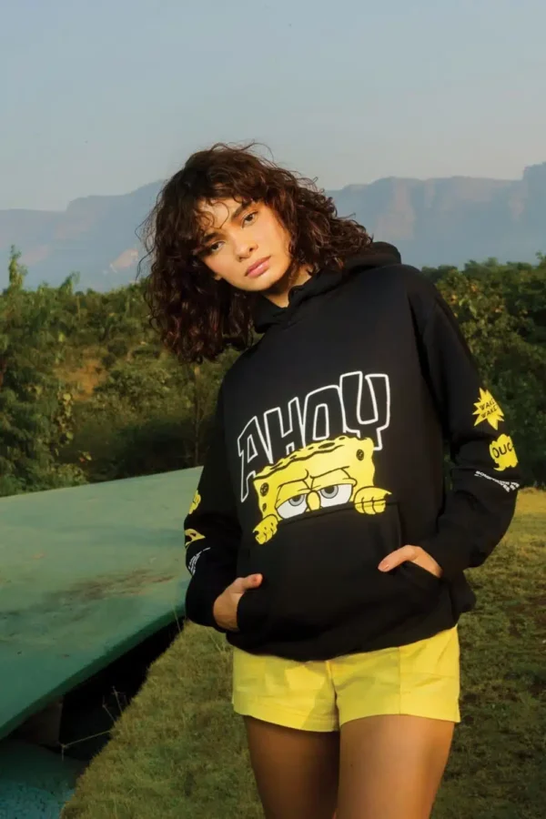 Ahoy Black Hoodie - Image 3