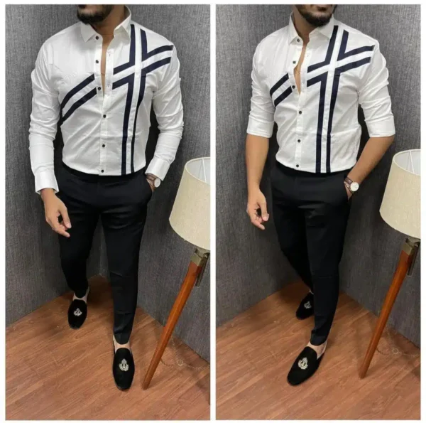 Full Sleeves Cotton Designer Shirts With Lycra Trouser