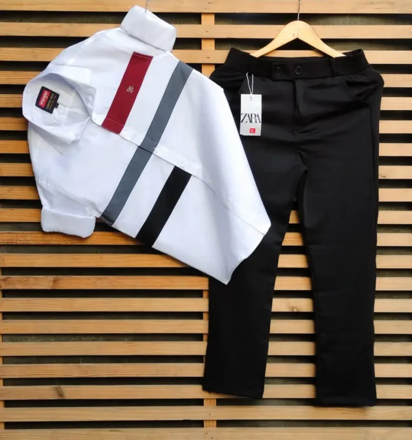 Men’s Party Wear Lycra Trouser Shirt Combo