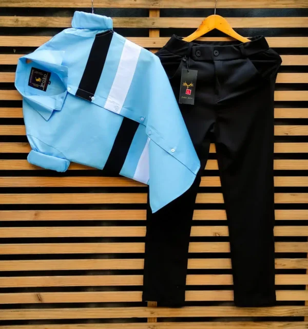 Men’s Party Wear Lycra Pant Shirt Combo