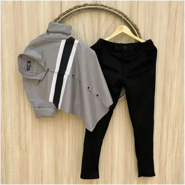 Men’s Party Wear Lycra Pant Shirt Ensemble