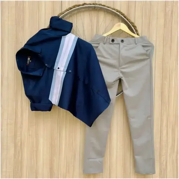 Stylish Combo Of Lycra Pant Shirt For Men