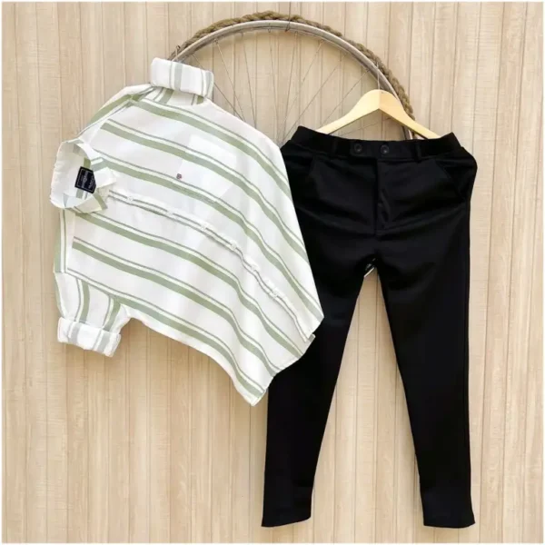 Party Wear Lycra Pant Shirt Combo for Men