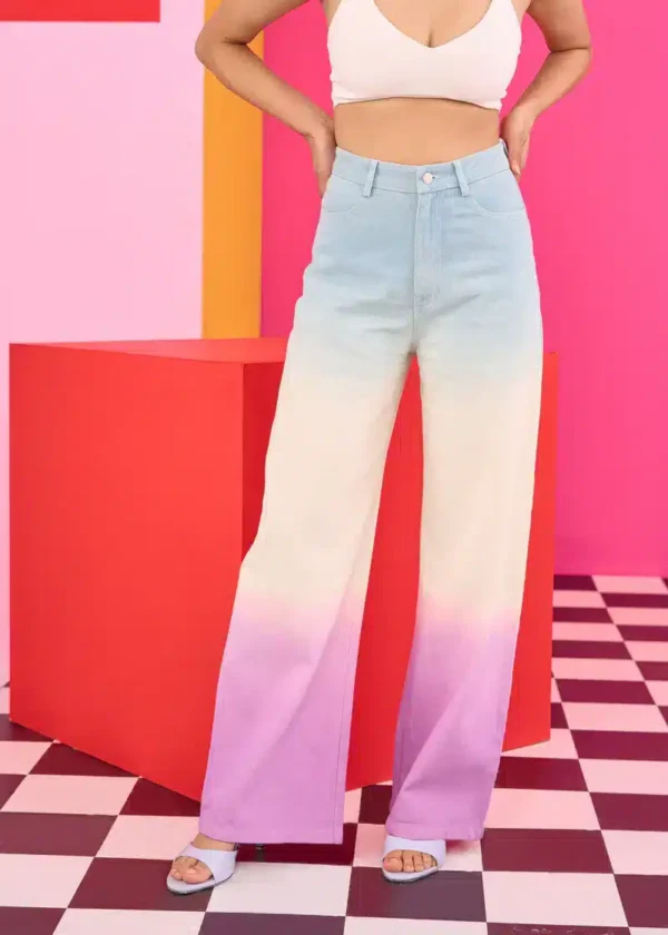 Lavender Ombre Dyed Jeans