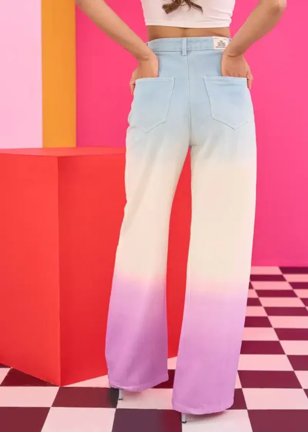 Lavender Ombre Dyed Jeans - Image 2