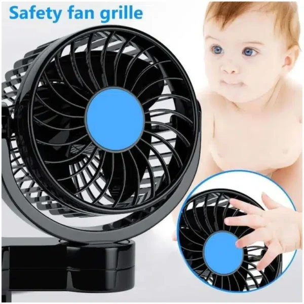 Rotatable Portable Air Cooling Car Fan - Image 4