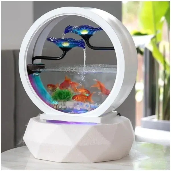 Indoor Mini Creative LED Aquarium Humidifier - Image 2